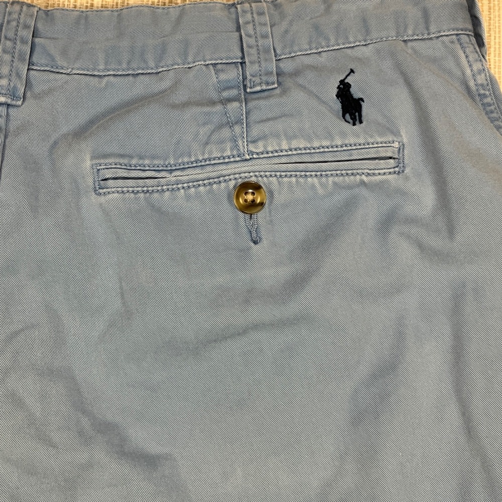 Polo Ralph Lauren Relaxed Fit Chino Shorts Mens Blue Size 33 Flat Front